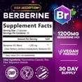thumbnail image 2 of Suplemento Nature's Nutrition Berberine HCL 1200 mg 60 cápsulas, 2 of 8