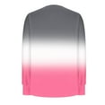 thumbnail image 6 of Heisall Womens Plus Size Tops Long Sleeve Round Neck Loose Casual Ombre T-Shirts Home Daily Wear, 6 of 6