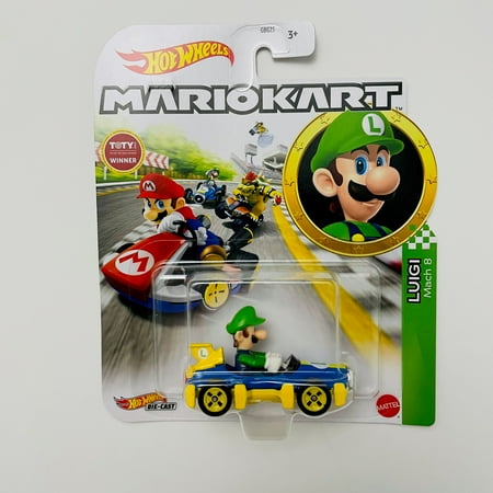 Hot Wheels Mario Kart Collection of 1:64 Scale Die-Cast Replica Vehicles, Toy Collectibles
