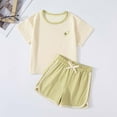thumbnail image 2 of TAIAOJING Girls Outfits Sets Toddler Summer Casual Short Sleeve Shorts Outfits Sets With Cute Cartoon Embroidery For 1-6 Years Old Kids Comfortable Daily Wear Trendy 5-6Y, 2 of 9