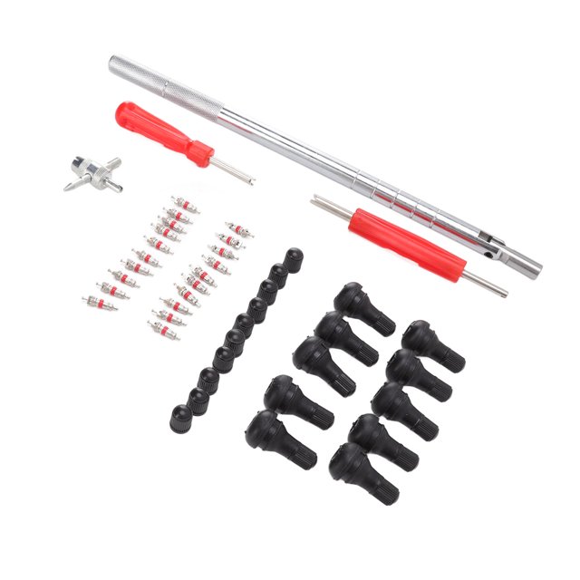 Tire Valve Core, Metal ABS East Operation Snap In Valve Stems Dual Single Head Valve Core Remover Tire Valve Stem Puller Tools Set For Bike For Electromobile