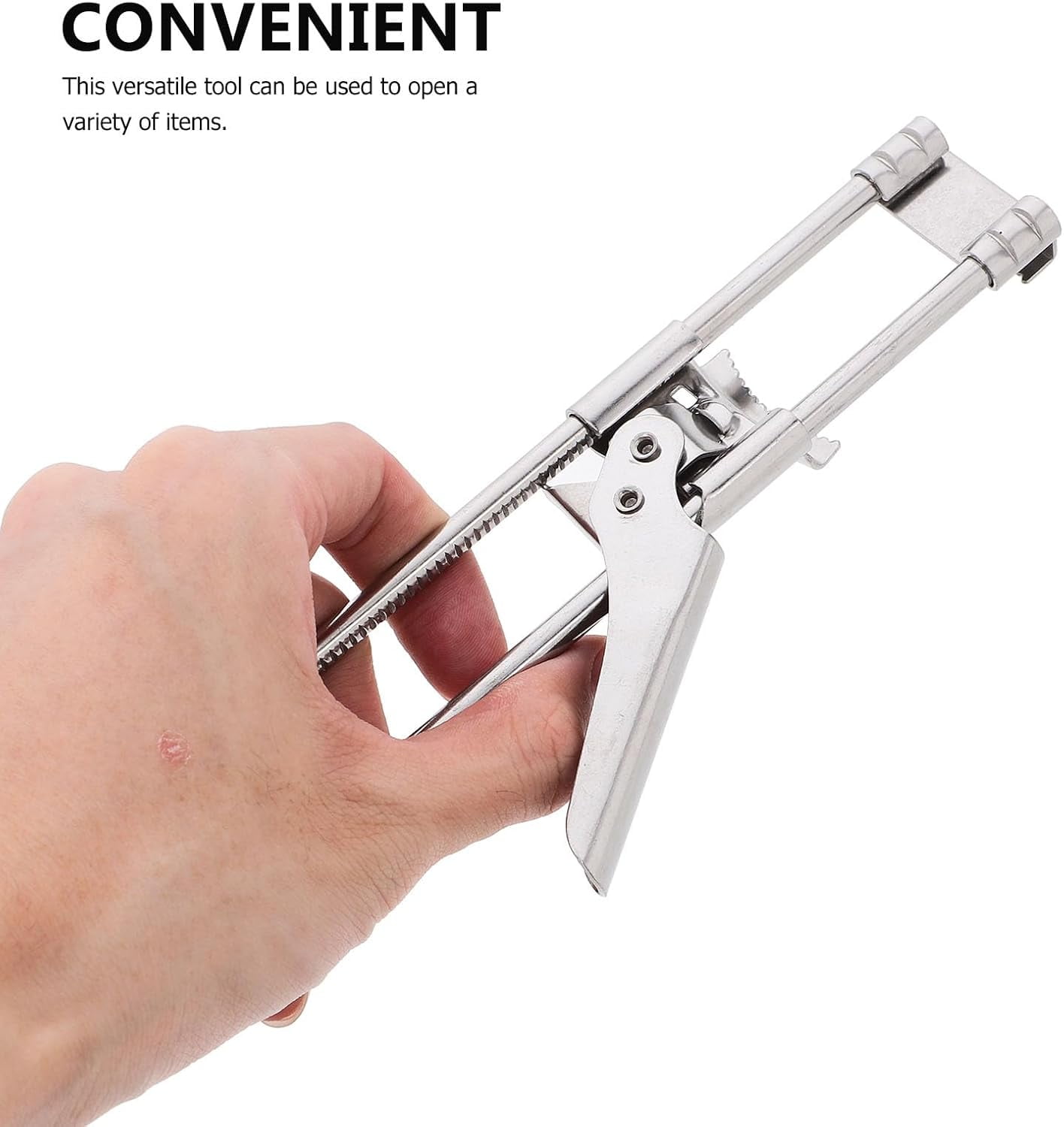 FRKSMD-Adjustable Stainless Steel Jar Opener 19cm Manual Can Opener and Bottle Lid Remover Kitchen Tool for Seniors with Weak Hands