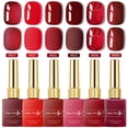 thumbnail image 4 of Ankara Red Series Nail Polish Glue - 6 Red Shades Gloss/Matte/Glitter Long-Lasting Gel Polish 15ml, 4 of 6