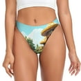 thumbnail image 1 of Balery Cartoon Mushroom House Tangas de Algodón para Mujer con Estampado – Ropa Interior Sexy, Transpirable, G-string-Large, 1 of 6