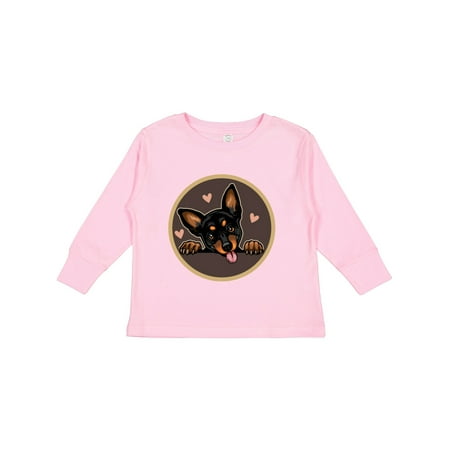 

Inktastic Miniature Pinscher Dog Cute Gift Toddler Toddler Girl Long Sleeve T-Shirt