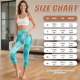 thumbnail image 6 of SCRAWLGOD Marble Print Light Blue High Waisted Capri Yoga Pants for Women with Pockets Tummy Control Workout Leggings Lightweight Casual Yoga Capris for Running Cycling, XS, 6 of 7