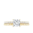 thumbnail image 5 of Rosec Jewels Princess Cut Diamond Engagement Ring (5 mm, Ef-Vs Quality) Certified Lab Diamond Square Ring, 18K Yellow Gold, US 13.00, 5 of 9