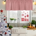 thumbnail image 5 of 2 Pack Vintage Peach Pink Valances for Windows Bedroom Living Room Window Treatments, Farmhouse Retro Solid Color Linen Texture Rod Pocket Valance Drapes Short Kitchen Curtains Over Sink 42"x18", 5 of 8