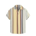 thumbnail image 2 of Mens Big & Tall Shirts Short Sleeve S-5X Plus Size Button-Down Collared Tshirts Shirt Casual Lightweight Stripe Printed Loungewear Tees Tops, 2 of 5