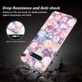 thumbnail image 4 of LG Stylo 6 Case, Rosebono Hybrid Dual-Layered IMD Design Graphic Hexagon Marble Anti-Scratch Drop Protection Skin Cover Shockproof Case for LG Stylo 6, 4 of 4