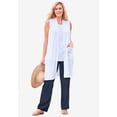 thumbnail image 4 of Woman Within Plus Size Tall Straight Leg Linen Pant, 4 of 6