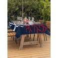 thumbnail image 3 of Outdoor Table Cloth with Umbrella Hole and Zipper, Red White Coral Waterproof Rectangle Tablecloth 54"x80", Summer Ocean Nautical Coastal Navy Blue Washable Table Cover for Outside Party Patio Picnic, 3 of 8