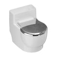 thumbnail image 1 of Fwttom Bol d'Eau, Bol d'Eau en Forme de Toilette Bol de Toilette Mural avec Couvercle Distributeur d'Eau pour Animaux avec Bol Intérieur en Acier Inoxydable, 1 of 2