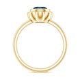 thumbnail image 2 of Rosec Jewels Real London Blue Topaz Flower Engagement Ring (1 Carat, AAA Grade) - December Birthstone Ring for Women, 14K Yellow Gold, US 3.00, 2 of 8
