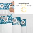 thumbnail image 5 of Sea Stars No Hook Shower Curtain with Snap in Liner Retro Corals Shells Sea Stars Teal Blue Waterproof Bathroom Shower Curtain with See Through Top Window for Bathtub 72" x 72", 5 of 9
