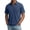 Dark Blue, variant on hoksml Men's Soft Stretch Fabric Blend Waffle Knit Half Zip Collared Short Sleeve Shirt, Solid Casual Summer Golf Daily Top