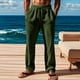 thumbnail image 1 of Puntoco Pantalones casuales largos para hombre, pantalones casuales de moda sólidos para hombre, pantalones largos con cintura elástica y bolsillos, pantalones deportivos, 1 of 5