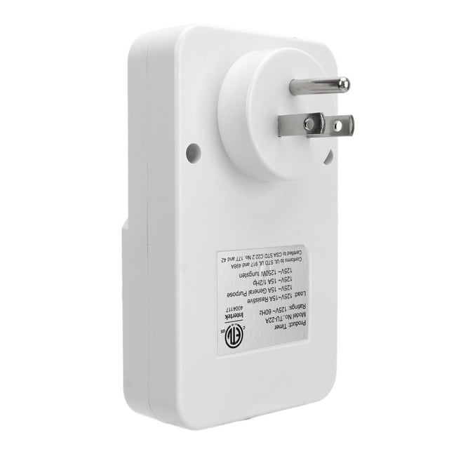 Plugin Electric Timer, 2 Modes Mechanical Outlet Timer Light Indicator 15 Minutes Intervals for Indoor
