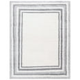 thumbnail image 4 of SAFAVIEH Border & Stripe Hyram Bordered Shag Area Rug, Ivory/Grey, 6'7" x 6'7" Square, 4 of 4