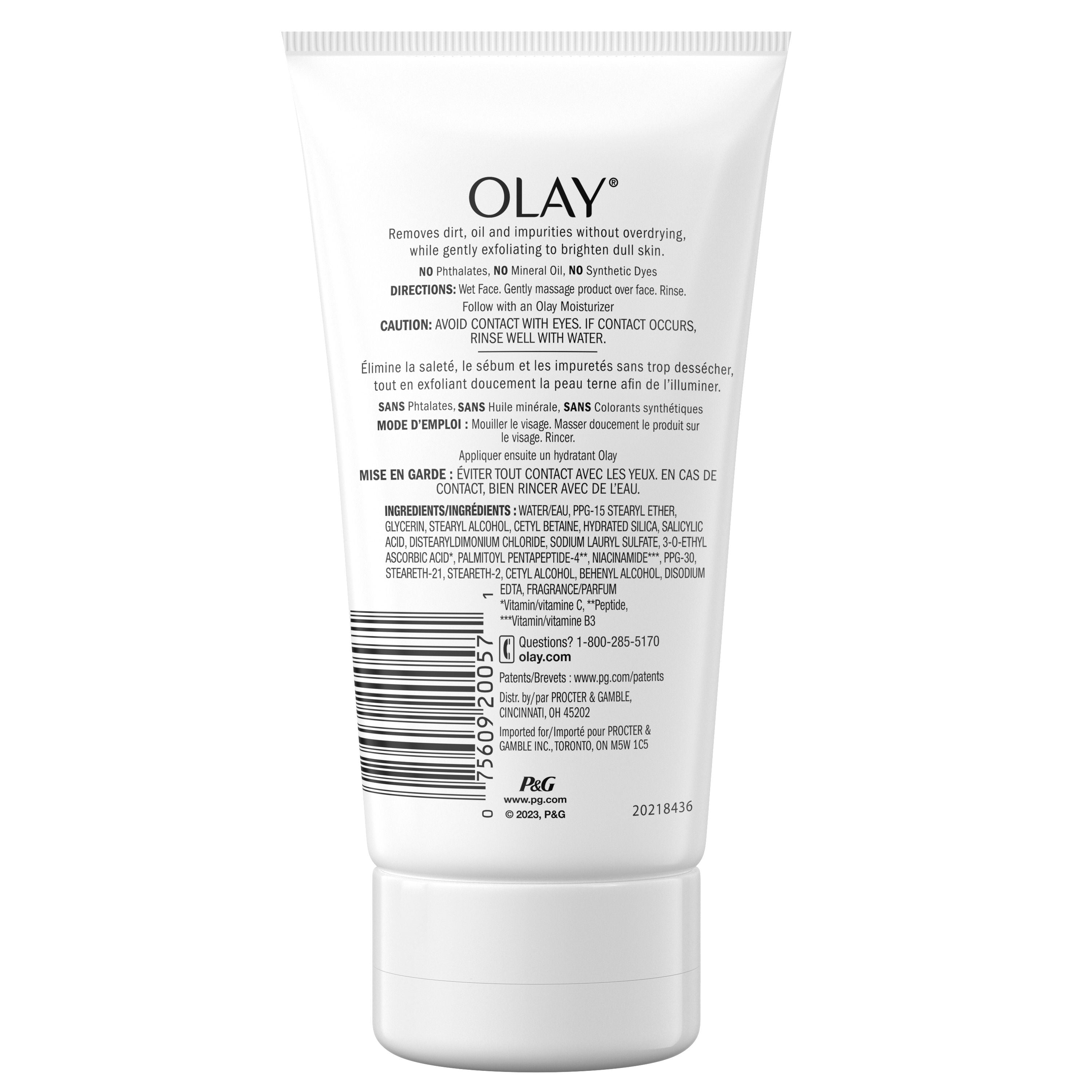 Olay Regenerist Vitamin C + Peptide 24 Brightening Facial Cleanser, 150 mL