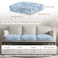 thumbnail image 6 of TSOVTHRID Blue Floral Patchwork Print Couch Cushion Cover for Dogs Sofa Cover with Elastic Straps Furniture Protector Couch Covers for 3 Cushion Couches, Machine Washable, 6 of 7
