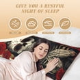 thumbnail image 4 of Lsque Gothic Skull With Roses Body Pillow Case Cover,Ultra-Soft Microfiber Bed Pillow Cases 20x54 inches,Elegant Bedding,Breathable Durable Pillow Cover with Envelope Closure, 4 of 8