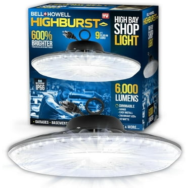 Bell and Howell High Bay Shop Lights Bright LED Light 6000 Lumens