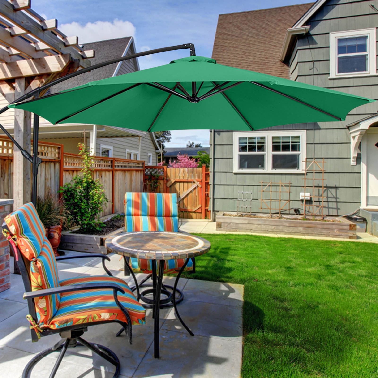 Holiday Savings Clearance! kladzum Outdoor Patio Umbrella Beach Umbrella Outdoor Courtyard Umbrella Surface Polyester Sunshade Umbrella Sunscreen and Rainproof Fabric Garden Pillsar Umbrella