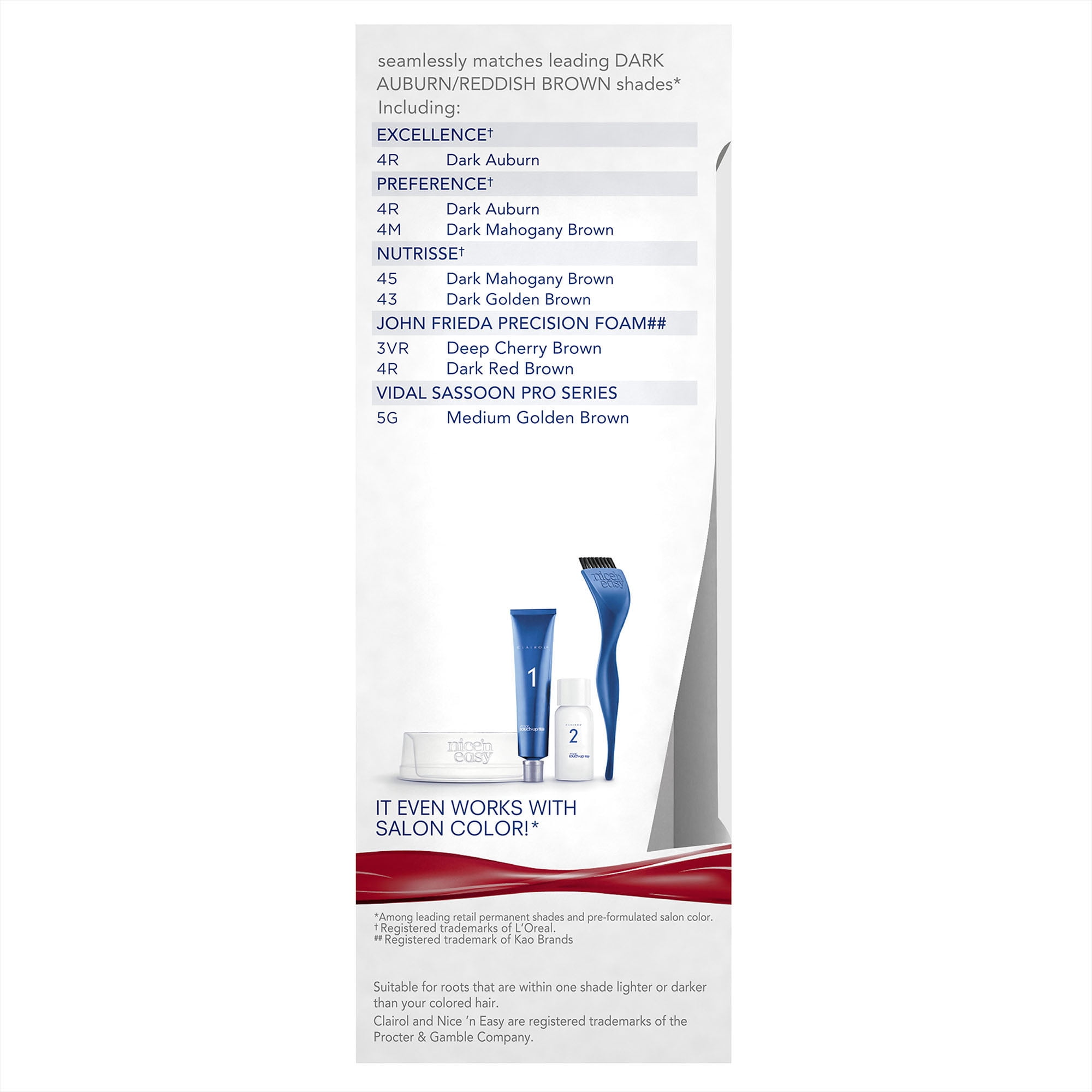 Clairol Nice'n Easy Root Touch-Up Permanent Hair Color, 4R Dark Auburn