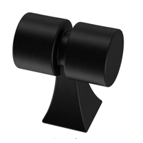 Liberty P38555C-FB 1 1/16" Warm Industrial Cylinder Cabinet Knob Flat Black