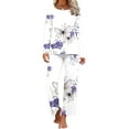 thumbnail image 3 of Tbopshirt Pajamas for Women Printing Round Neck Short Sleeve Sleepshirt and Pants Sets Loungewear Pajamas With Pockets,Womens Pajama Sets, 3 of 6