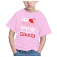 thumbnail image 4 of Yindaity Girls Boys Summer Tops Trendy Short Sleeve T-Shirt Casual Crew Neck Daily Shirt for Kids Toddler Children Cute Graphic Print Tee Blouse (Pink,3-4 Years), 4 of 6