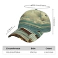 thumbnail image 5 of Kdxio Unisex Serene Coastal Blue Sky Pattern Baseball Cap Unisex Washed Classic Adjustable Hat, 5 of 5