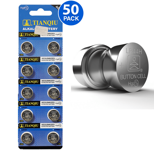 Tianqiu Lr44 Ag13 357a Lr44h 1 5v Alkaline Coin Cell Batteries 50 Batteries Walmart Com Walmart Com