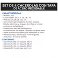 thumbnail image 3 of Ollas de Acero Inoxidable con Asas y Tapa, Juego de 8 piezas Hot Spot Z309, 3 of 3