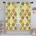 thumbnail image 5 of Blackout Kids Curtains,Sunflower Checkered Pattern Childrens Insulated Curtains Set Of 2,Bedroom Essentials,Toddler Room Decor 42x63in(106x160cm), 5 of 5