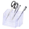 thumbnail image 3 of Multi Function Pen Holder, Office Learning Supplies Pen Holder Multifunctional Pen Holder Transparent Plastic Business Card Case Pen Insert, 3 of 7