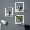 thumbnail image 5 of Etagere Murale Blanche Lot de 3, Tablette Murale Montage Facile PVC, Planche étagère Pratique & Decoration（carrée）, 5 of 5