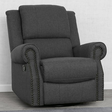 UPC: 0080213082260 | Delta Children Drake Nursery Glider Swivel Recliner  Charcoal
