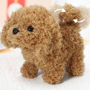 Walbest Kids Cute Puppy Plush Walking Barking Waging Tail Retriever Puppy Electronic Interactive Pet Dog Toy, Battery Operated Toy Animal Great Gift