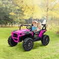 thumbnail image 3 of TOBBI 12V Electric Battery-Powered Ride On Toy SUV Car, Rose Red, 3 of 6