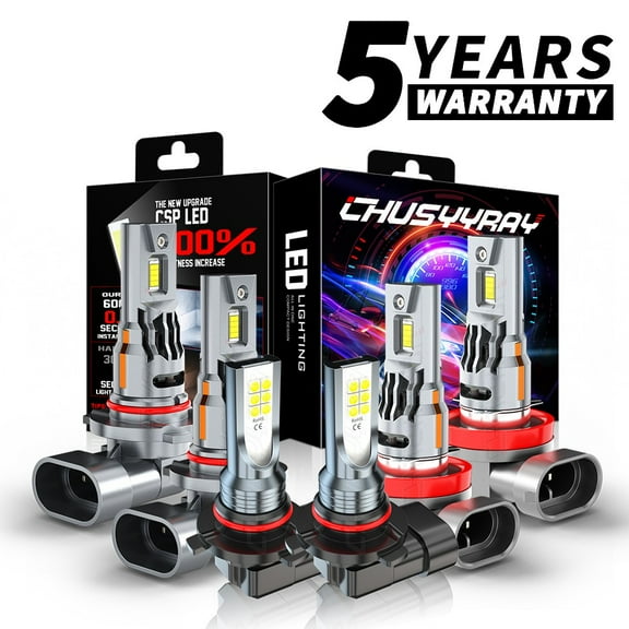 For 2009-2017 Dodge Ram 1500 6x LED Headlight Fog Light Bulbs Combo Kit 6000K