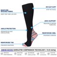 thumbnail image 3 of  1pair Sports Compression Sock Nylon Sports Stocking Unisex (Gradient Nude S/M), 3 of 6
