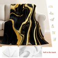 thumbnail image 5 of Black Gold Marble Blanket Soft Cozy Warm Throw Blanket for Couch, Plush Fuzzy Flannel Fleece Blankets for Sofa, Modern Geometric Textured Bed Blankets Lightweight Gifts for Women, 50"x60", 5 of 9