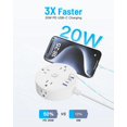thumbnail image 3 of Regleta de alimentación Yozisital de 15 pies con 6 salidas, 4 USB (2 USB-C) PD20W, 3 of 8