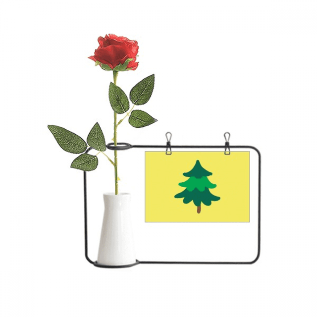 Pine Tree Green Gradient Art Deco Fashion Artificial Rose Flower Hanging Vases Decoration Bottle
