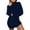 Navy, variant on Women Turtleneck Long Sleeve Knit Pullover Sweater Bodycon Mini Dress,Women's Bodycon Pullover Cute Mini Sweater Dress