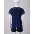 thumbnail image 3 of Lejafay Kids Boys Soccer Jerseys Contrast Color Football Training Shirt Uniform with Shorts Sets Navy Blue S, 3 of 6
