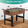 thumbnail image 4 of Rioloiuy 12-in-1 Combo Game Table Set for Home, Multi-Game Table for Adults Kids with Hockey, Foosball, Pool, Shuffleboard, Ping Pong, Chess, Checkers, Bowling, and Backgammon (Walnut), 4 of 6