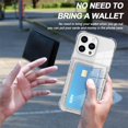 thumbnail image 3 of Wallet Case for iPhone 15 Pro Max with 3-4 Credit Card Holder Slot Shockproof Hybrid Heavy Duty Protection Clear Phone Cover Compatible with 15 Pro Max 6.7 Inch 2023, 3 of 5